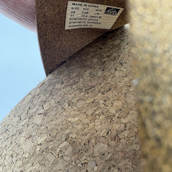 Reef Shoes Womens Size 11 Cushion Sol Hi Platform Sandals‎ Bronze Slide - Picture 2 of 10